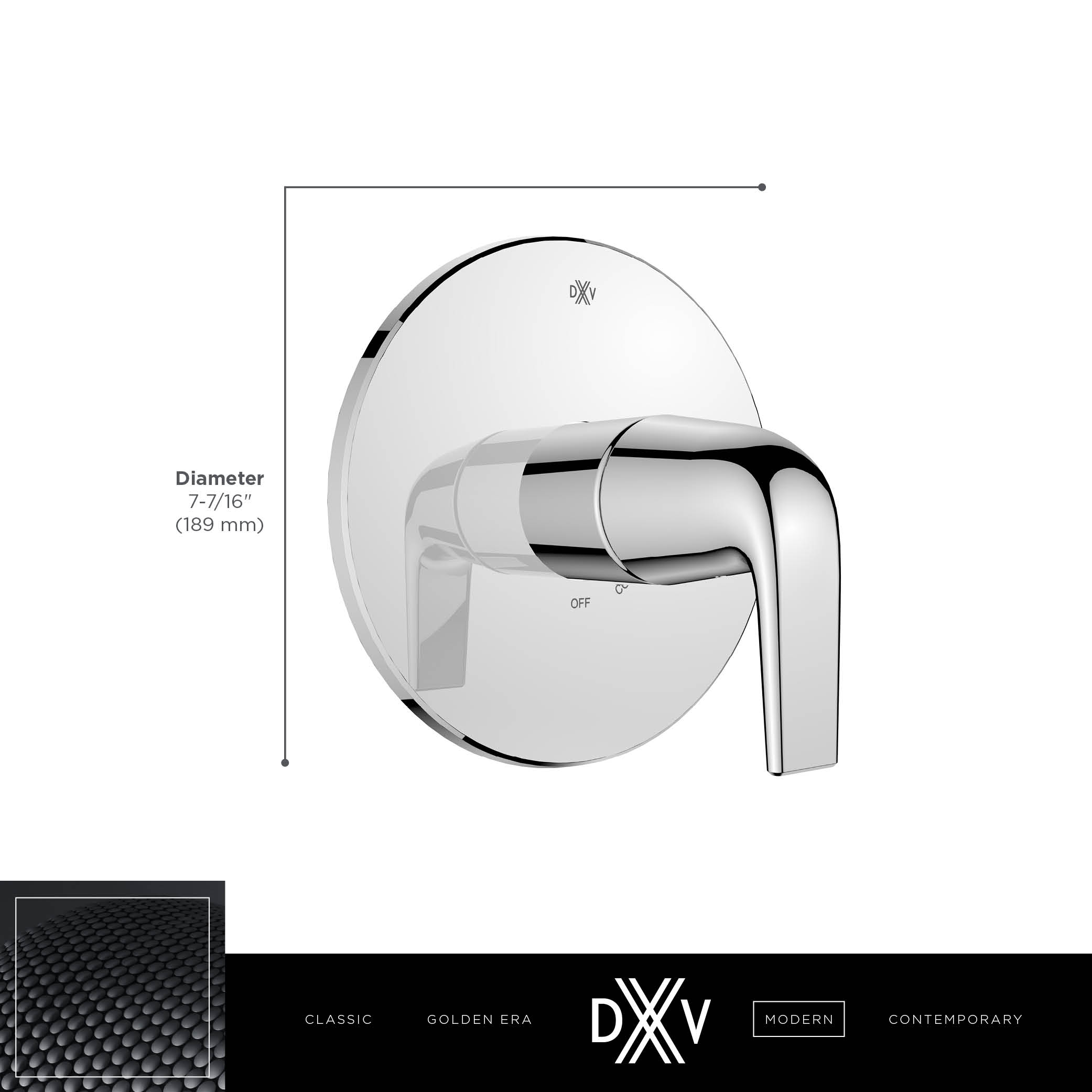 DXV Modulus Single Handle Pressure Balance Valve Trim Only with Lever Handle